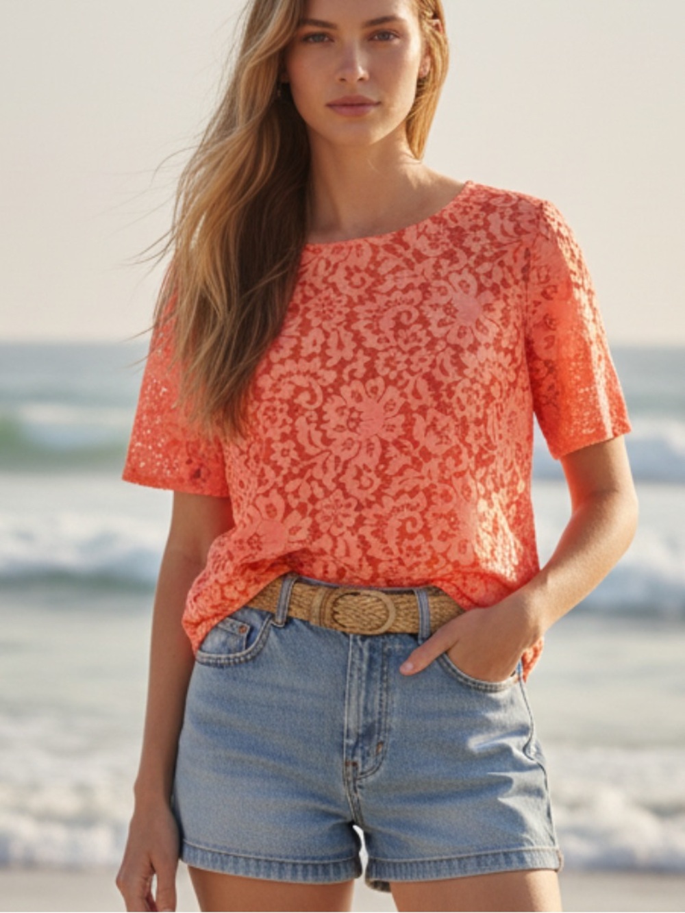 Madewell Meadowlace Tee S Small 2
4 , Floral Lace Top